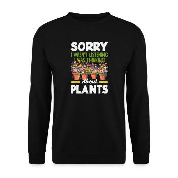 Garten- Und Pflanzenliebhaber Geschenke - Unisex Pullover - Schwarz - Vorne - Alina (178cm) & Michal (187cm)