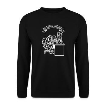 Office Knight Quest - Unisex Sweatshirt - black - Front - Alina (178cm) & Michal (187cm)