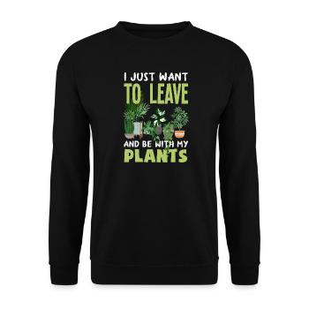 Garten- Und Pflanzenliebhaber Geschenke - Unisex Pullover - Schwarz - Vorne - Alina (178cm) & Michal (187cm)