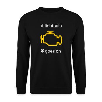 Car funny line check engine light vehicle - Unisex Sweatshirt - black - Front - Alina (178cm) & Michal (187cm)
