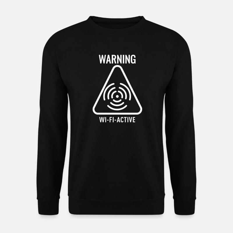Triangle d'avertissement actif WiFi - Sweat-shirt Unisexe - noir