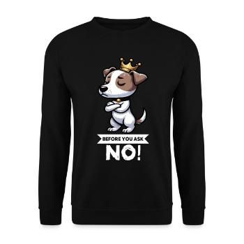 Before You Ask Jack Russel terrier Jack russel dog - Unisex Pullover - Schwarz - Vorne - Alina (178cm) & Michal (187cm)