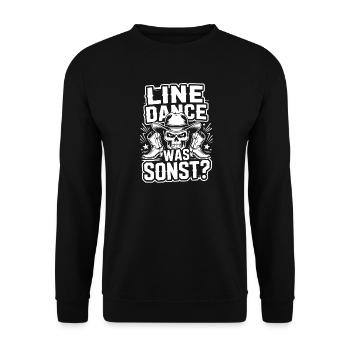 Line Dance What Else Skull - Unisex Sweatshirt - black - Front - Alina (178cm) & Michal (187cm)