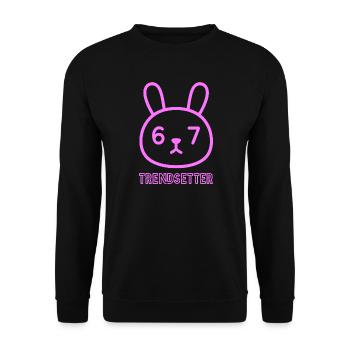 Neon Bunny 67 : Un lanceur de tendances - Sweat-shirt Unisexe - noir - Devant - Alina (178cm) & Michal (187cm)