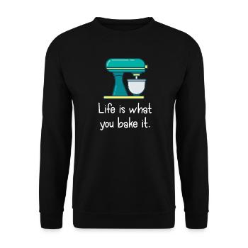 La vie, c’est ce que tu fais - Sweat-shirt Unisexe - noir - Devant - Alina (178cm) & Michal (187cm)