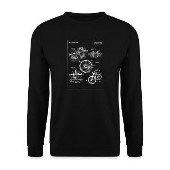 Plan d’équipement vintage - Sweat-shirt Unisexe - noir - Devant - Alina (178cm) & Michal (187cm)