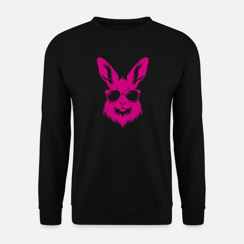 Rosa Sonnenbrillenhase - Unisex Pullover - Schwarz