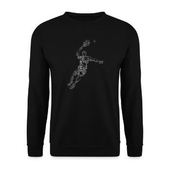 Motif padel clair pour chaque jour - Sweat-shirt Unisexe - noir - Devant - Alina (178cm) & Michal (187cm)