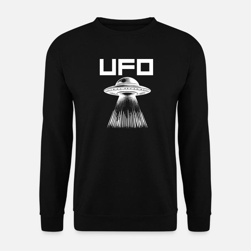 UFO-Lichtstrahl Muster - Unisex Pullover - Schwarz