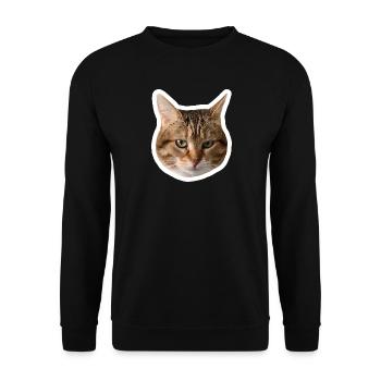 Missty Sad Decal - Unisex Sweatshirt - black - Front - Alina (178cm) & Michal (187cm)