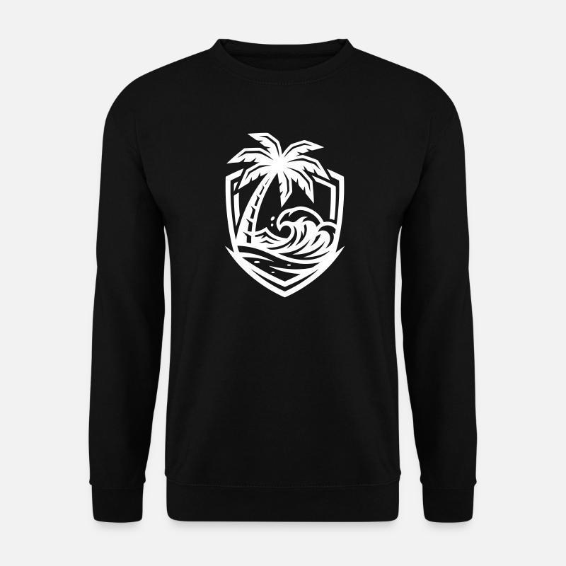 Palm Trees Beach Sea - Unisex Sweatshirt - black