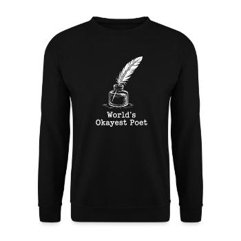 Okayest Poet Ink Bottle - Unisex Sweatshirt - black - Front - Alina (178cm) & Michal (187cm)