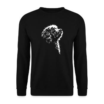 Chien en silhouette bolognaise Saucisses - Sweat-shirt Unisexe - noir - Devant - Alina (178cm) & Michal (187cm)