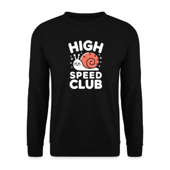 High Speed Club Snail - Unisex Sweatshirt - black - Front - Alina (178cm) & Michal (187cm)
