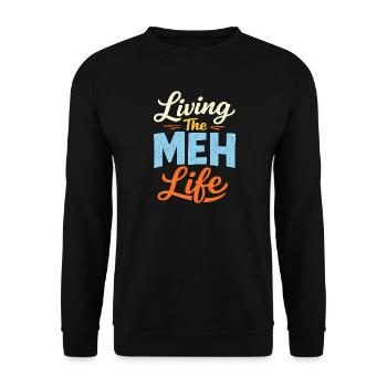 Sarcasme – Profiter pleinement de la vie – L - Sweat-shirt Unisexe - noir - Devant - Alina (178cm) & Michal (187cm)
