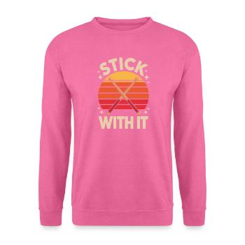 Reste persévérant batteur qui dit rétro - Sweat-shirt Unisexe - rose - Devant