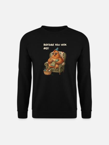 Lustiger Spruch Huhn Häkelt - Unisex Pullover - Schwarz