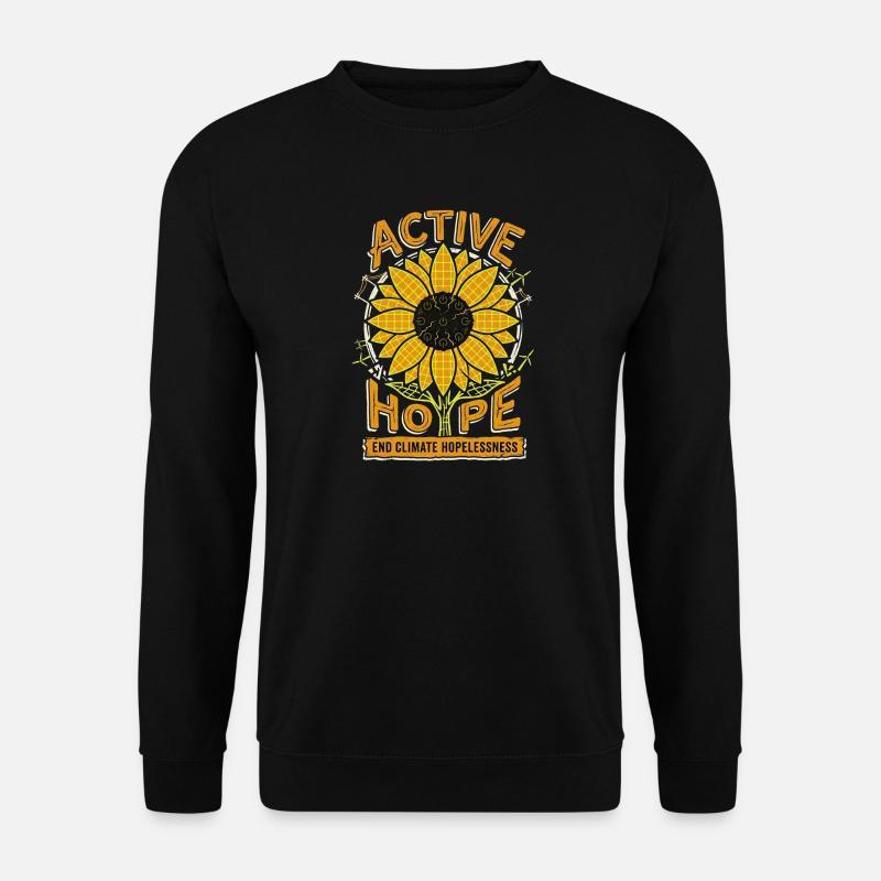 Klima Aktivist Sonnenblume - Unisex Pullover - Schwarz