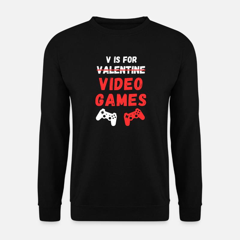 V Is For Video Games - Unisex Sweatshirt - black