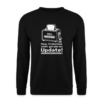 Smart Home Frühstück, Update Toaster - Unisex Pullover - Schwarz - Vorne - Alina (178cm) & Michal (187cm)