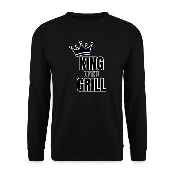 ROI du GRIL -- Designs TROO - Sweat-shirt Unisexe - noir - Devant - Alina (178cm) & Michal (187cm)