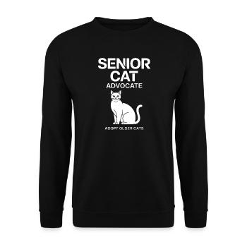 Senior Cat Advocate - Unisex Sweatshirt - black - Front - Alina (178cm) & Michal (187cm)