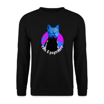 Cats & Psytrance - Rave outfit Psy trance - Unisex Sweatshirt - black - Front - Alina (178cm) & Michal (187cm)