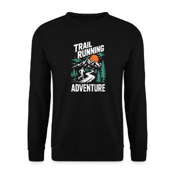 Aventure de course en sentier - Sweat-shirt Unisexe - noir - Devant - Alina (178cm) & Michal (187cm)