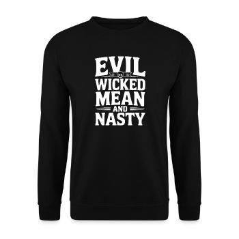 Maléfique, méchant, méchant et méchant - Sweat-shirt Unisexe - noir - Devant - Alina (178cm) & Michal (187cm)