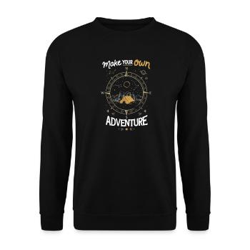 Montagnes - Créez votre propre aventure - Sweat-shirt Unisexe - noir - Devant - Alina (178cm) & Michal (187cm)
