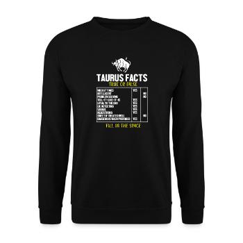 Signe du zodiaque Taureau - Sweat-shirt Unisexe - noir - Devant - Alina (178cm) & Michal (187cm)