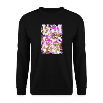 Neon Rosé Tie-Dye Swirl - Unisex Sweatshirt - black - Front - Alina (178cm) & Michal (187cm)
