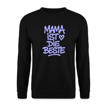 Mama ist die Beste - Unisex Pullover - Schwarz - Vorne - Alina (178cm) & Michal (187cm)