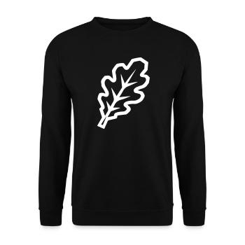 Eichenblatt Blatt Symbol - Unisex Pullover - Schwarz - Vorne - Alina (178cm) & Michal (187cm)