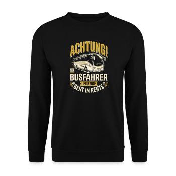 Busfahrer Ruhestand Legende Geht In Rente - Unisex Pullover - Schwarz - Vorne - Alina (178cm) & Michal (187cm)