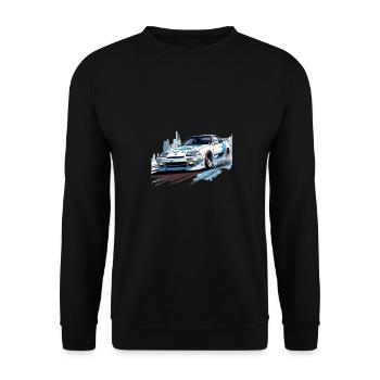 JDM Japan Motorsport Tuning Car 90s T-Shirt AI Gen - Sweat-shirt Unisexe - noir - Devant - Alina (178cm) & Michal (187cm)