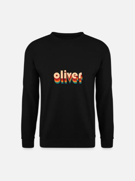 Retro Oliver Name - Unisex Sweatshirt - black