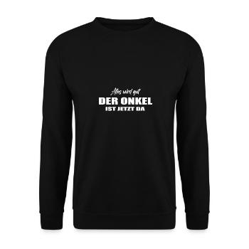 Onkel - Unisex Pullover - Schwarz - Vorne - Alina (178cm) & Michal (187cm)
