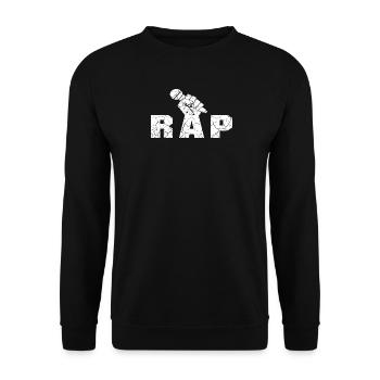 Rap Rapper Rap Music Style - Unisex Sweatshirt - black - Front - Alina (178cm) & Michal (187cm)