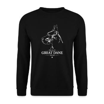 Great Dane Mom Dog Dog Great Dane Wilsigns - Unisex Sweatshirt - black - Front - Alina (178cm) & Michal (187cm)