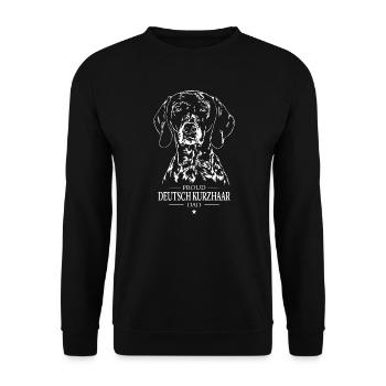 German Shorthair Dad Dogs Dog Wilsigns - Unisex Sweatshirt - black - Front - Alina (178cm) & Michal (187cm)