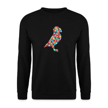 puffin puffin girl puffin puffin - Unisex Sweatshirt - black - Front - Alina (178cm) & Michal (187cm)