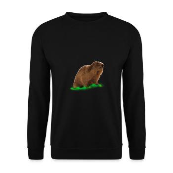 Marmotte - Sweat-shirt Unisexe - noir - Devant - Alina (178cm) & Michal (187cm)