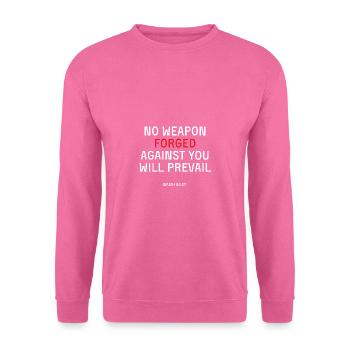 Bible Scripture Isaiah 54:17 - Unisex Sweatshirt - pink - Front