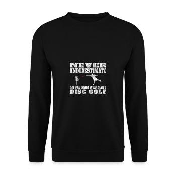 Frolf ne sous-estime jamais le Old Golf Disc Golf - Sweat-shirt Unisexe - noir - Devant - Alina (178cm) & Michal (187cm)