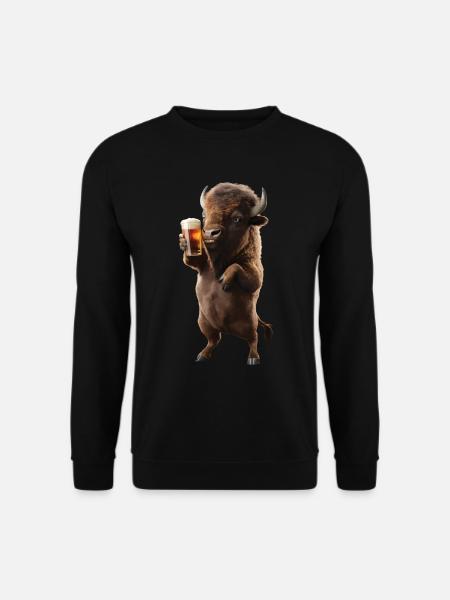 Bison Bier - Unisex Pullover - Schwarz