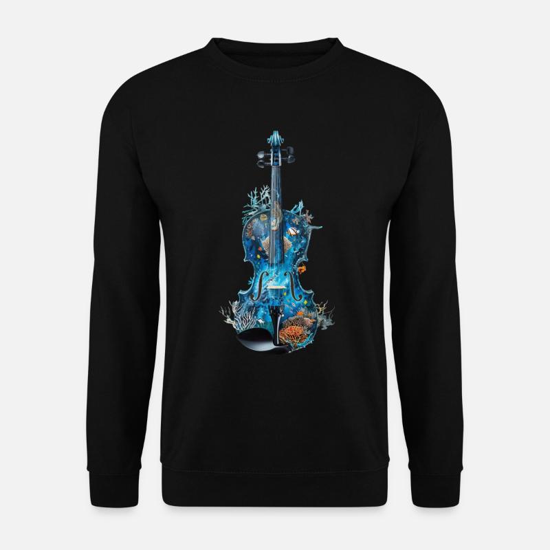 Fish Violin - Unisex Sweatshirt - black