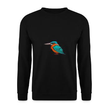 Eisvogel - Unisex Pullover - Schwarz - Vorne - Alina (178cm) & Michal (187cm)