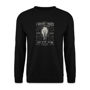 10000 façons par Edison - Sweat-shirt Unisexe - noir - Devant - Alina (178cm) & Michal (187cm)