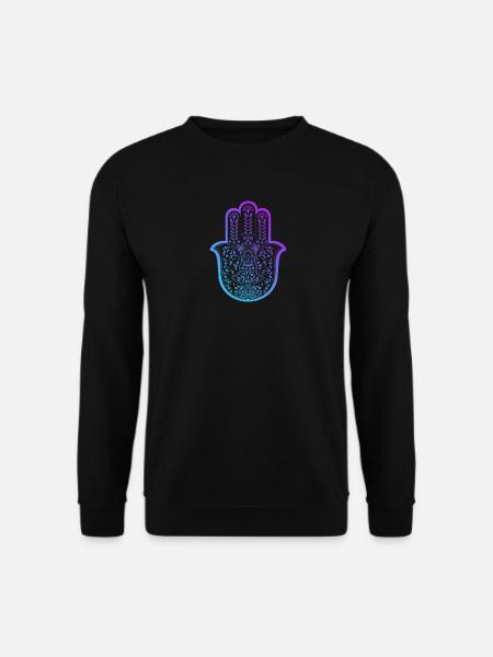 Hamsa Hand midnight - Unisex Pullover - Schwarz